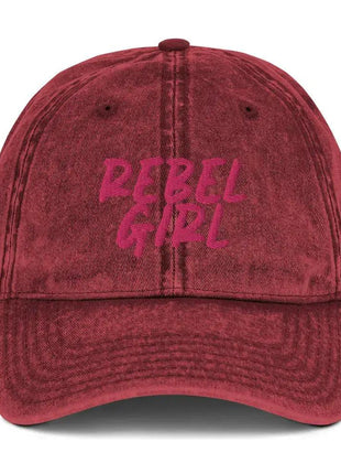 Vintage Cap REBEL GIRL Vintage Cotton Twill Cap - xlchoice.com