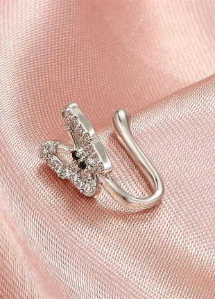 Personalized U-Shaped Diamond-Studded Butterfly European And American Non-Hole Nose Clip - xlchoice.com