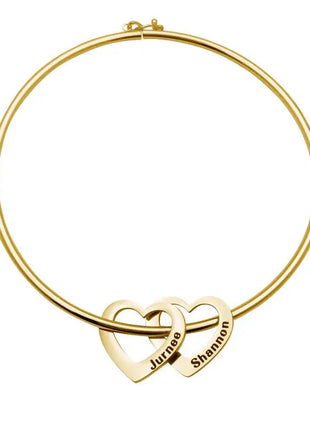 Love Bracelet Peach Heart Name Lettering Titanium Steel Bracelet - xlchoice.com