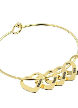 Love Bracelet Peach Heart Name Lettering Titanium Steel Bracelet - xlchoice.com
