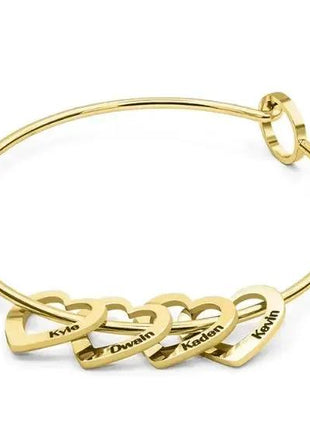 Love Bracelet Peach Heart Name Lettering Titanium Steel Bracelet - xlchoice.com