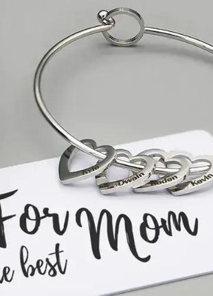 Love Bracelet Peach Heart Name Lettering Titanium Steel Bracelet - xlchoice.com
