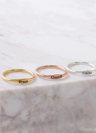 Tiny Name Ring - Minimalist Ring - delicate ring - xlchoice.com