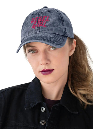 Vintage Cap REBEL GIRL Vintage Cotton Twill Cap - xlchoice.com