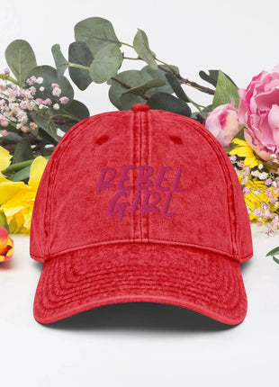 Vintage Cap REBEL GIRL Vintage Cotton Twill Cap - xlchoice.com