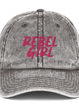 Vintage Cap REBEL GIRL Vintage Cotton Twill Cap - xlchoice.com