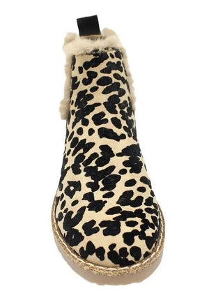 Leisure Warm Leopard Print Suede Boots Women - xlchoice.com