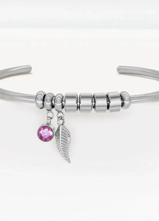 Diy Beaded Lettering Stainless Steel Bracelet - xlchoice.com