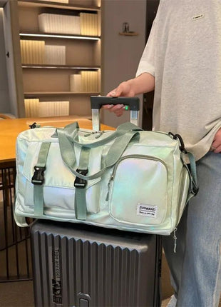 Colorful Pearlescent Yoga Fitness Bag With Dry-wet Separation - xlchoice.com