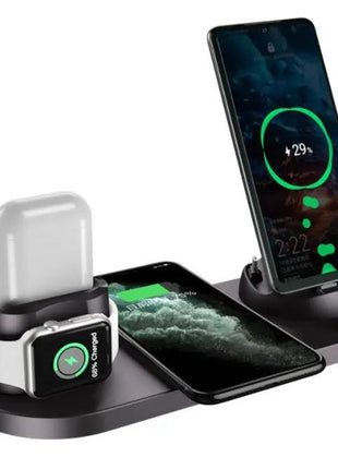 Wireless Charger For IPhone Fast Charger For Phone Fast Charging Pad For Phone Watch 6 In 1 Charging Dock Station - xlchoice.com