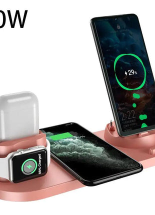 Wireless Charger For IPhone Fast Charger For Phone Fast Charging Pad For Phone Watch 6 In 1 Charging Dock Station - xlchoice.com