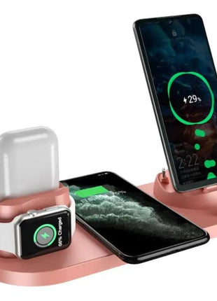 Wireless Charger For IPhone Fast Charger For Phone Fast Charging Pad For Phone Watch 6 In 1 Charging Dock Station - xlchoice.com
