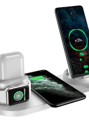 Wireless Charger For IPhone Fast Charger For Phone Fast Charging Pad For Phone Watch 6 In 1 Charging Dock Station - xlchoice.com