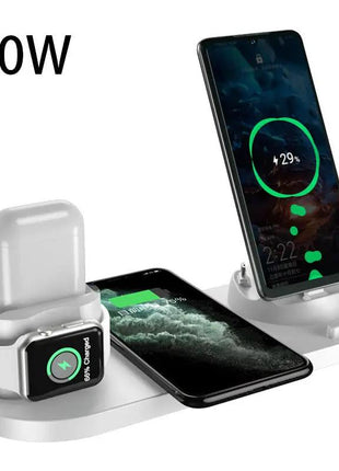 Wireless Charger For IPhone Fast Charger For Phone Fast Charging Pad For Phone Watch 6 In 1 Charging Dock Station - xlchoice.com
