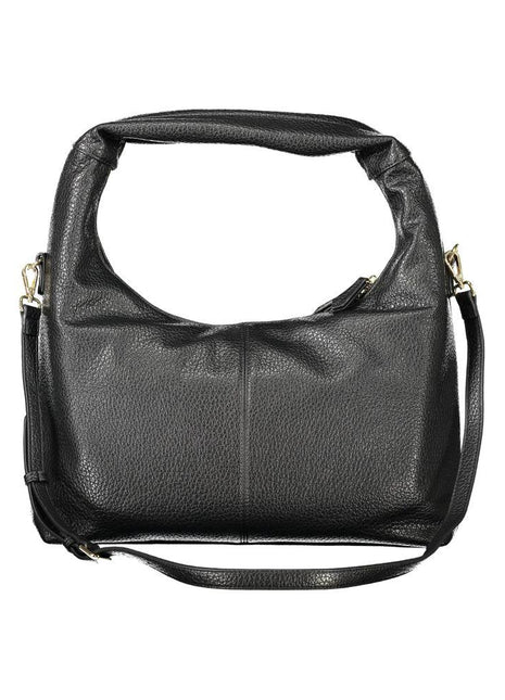 Mario Valentino Black Polyurethane Women Shoulder Bag - XLchoice.com