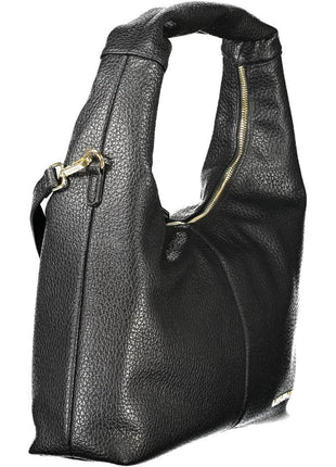 Mario Valentino Black Polyurethane Women Shoulder Bag - XLchoice.com