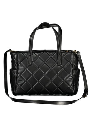 Mario Valentino Black Polyurethane Women's Handbag - XLchoice.com