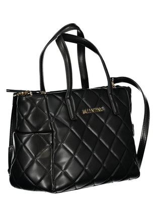 Mario Valentino Black Polyurethane Women's Handbag - XLchoice.com