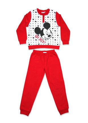 Vinterflonelpyjamas til børn - Mickey Mouse - rød - 116 - XLchoice