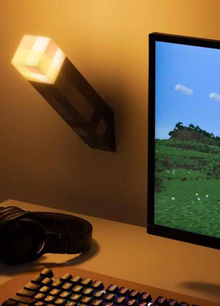 Minecraft falra szerelhető fáklya hangulatvilágítás-2