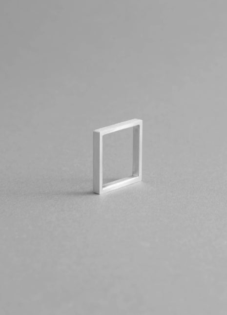 MINIMAL ALUMINUM RING | Sleek Geometric Square Ring - XLchoice
