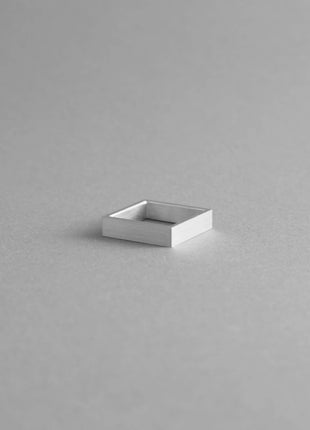MINIMAL ALUMINUM RING | Sleek Geometric Square Ring - XLchoice