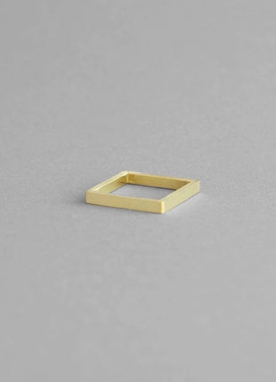 MINIMAL BRASS RING | Sleek Geometric Adjustable Ring - XLchoice