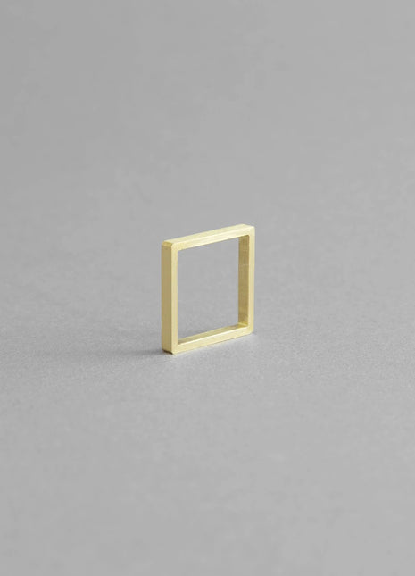 MINIMAL BRASS RING | Sleek Geometric Adjustable Ring - XLchoice