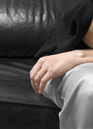 MINIMAL BRASS RING | Sleek Geometric Adjustable Ring - XLchoice