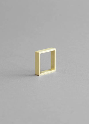 MINIMAL BRASS RING | Sleek Geometric Adjustable Ring - XLchoice
