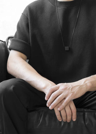 MODULOUNO – Geometric Cube Necklace | Handmade Minimalist Jewelry-4