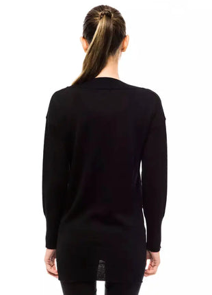 Montana Blu Black Wool Women Sweater - xlchoice.com