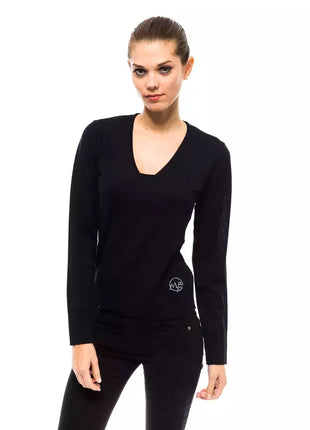 Montana Blu Blue Wool Women Sweater - xlchoice.com