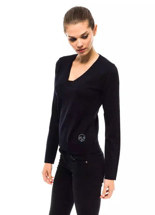 Montana Blu Blue Wool Women Sweater - xlchoice.com
