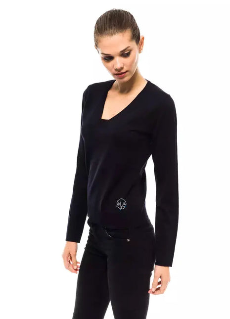 Montana Blu Blue Wool Women Sweater - xlchoice.com