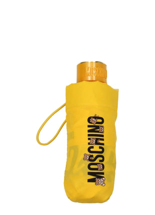 Moschino Yellow Polyester Umbrella Front Logo Snap Closure - XLchoice