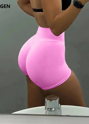 NCLAGEN Seamless Shorts 4.5" Gym Shorts Woman Scrunch Butt Fitness Sports Short Workout Seamless Leggings Running Yoga-bottoms - xlchoice.com