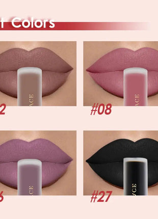 NICEFACE Matte Liquid Lipstick Waterproof Long Lasting Lip Gloss Tint Sexy Red Nude Purple Metallic Lipsticks Makeup Cosmetics - xlchoice.com