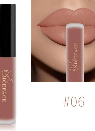 NICEFACE Matte Liquid Lipstick Waterproof Long Lasting Lip Gloss Tint Sexy Red Nude Purple Metallic Lipsticks Makeup Cosmetics - xlchoice.com