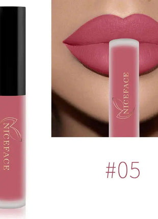NICEFACE Matte Liquid Lipstick Waterproof Long Lasting Lip Gloss Tint Sexy Red Nude Purple Metallic Lipsticks Makeup Cosmetics - xlchoice.com