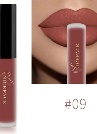 NICEFACE Matte Liquid Lipstick Waterproof Long Lasting Lip Gloss Tint Sexy Red Nude Purple Metallic Lipsticks Makeup Cosmetics - xlchoice.com