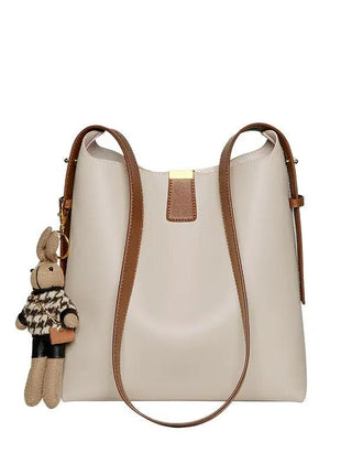 Minimalist Genuine Leather Bucket Shoulder Bag - xlchoice.com