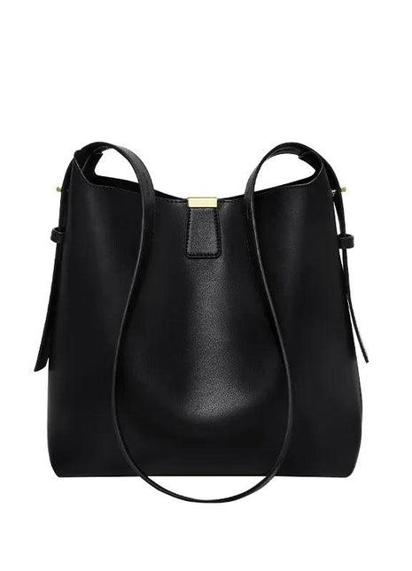Minimalist Genuine Leather Bucket Shoulder Bag - xlchoice.com