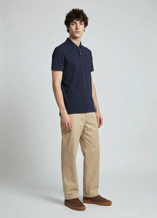 Navy Organic Cotton Polo – Made in France-1