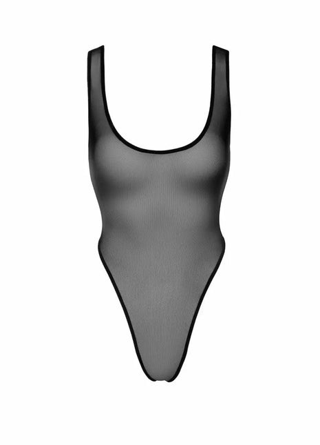 Noir Handmade F322 Black Mesh Bodysuit — Stretch Net - xlchoice.com