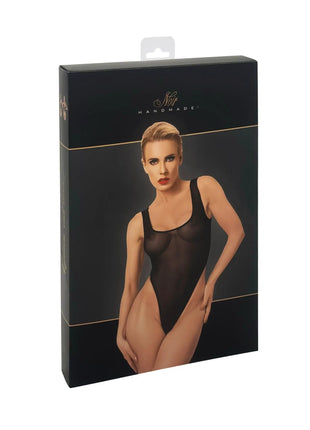 Noir Handmade F322 Black Mesh Bodysuit — Stretch Net - xlchoice.com