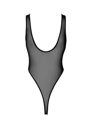 Noir Handmade F322 Black Mesh Bodysuit — Stretch Net - xlchoice.com