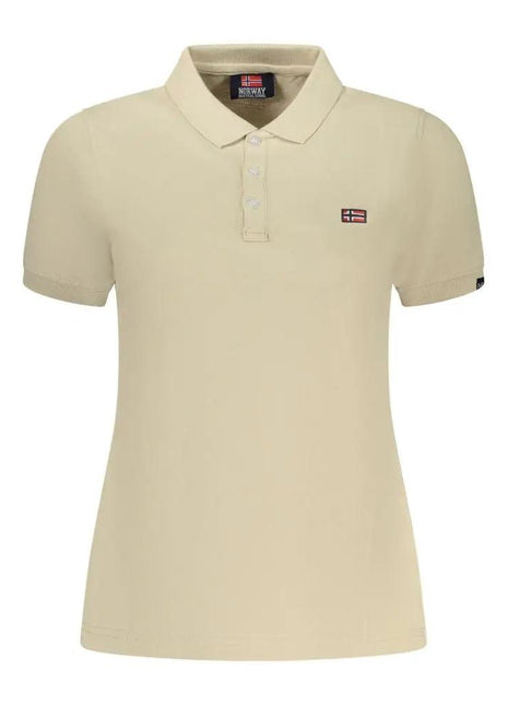 Norway 1963 Beige Cotton Womens Polo - xlchoice.com