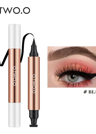 O.TWO.O Eyeliner Stamp Black Liquid Eyeliner Pen Waterproof Fast Dry Double-ended Eye Liner Pencil Make-up for Women Cosmetics - xlchoice.com