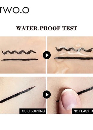 O.TWO.O Eyeliner Stamp Black Liquid Eyeliner Pen Waterproof Fast Dry Double-ended Eye Liner Pencil Make-up for Women Cosmetics - xlchoice.com
